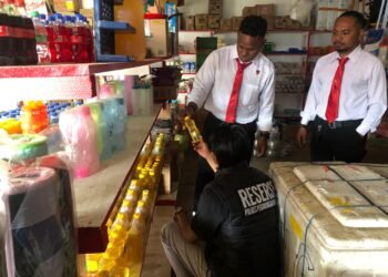 Satgas Pangan Polda Papua Hadiri Gerakan Pangan Murah di Sentani