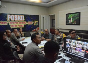 Polda Papua Gelar Anev Harian Operasi Ketupat Cartenz 2026, Tekankan Sinergi dan Pelayanan Humanis