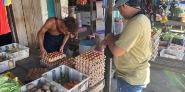 Satgas Saber Polres Yalimo Lakukan Pengecekan Harga Bahan Pokok di Pasar Sentral Elelim