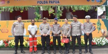 Subsatgas Dokkes Polda Papua Berikan Layanan Kesehatan bagi Personel Pos Pelayanan Operasi Ketupat Cartenz 2026