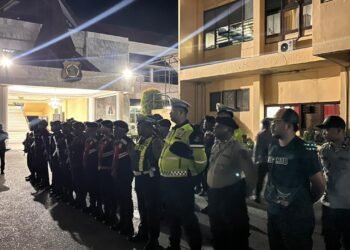 Hari Kesepuluh Operasi Ketupat Cartenz 2026, Polda Papua Gelar Apel Malam dan Tekankan Kesiapsiagaan Personel