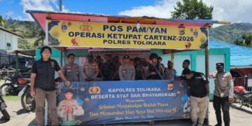 Hari Kesepuluh Operasi Ketupat Cartenz 2026, Polda Papua Gelar Apel Malam dan Tekankan Kesiapsiagaan Personel