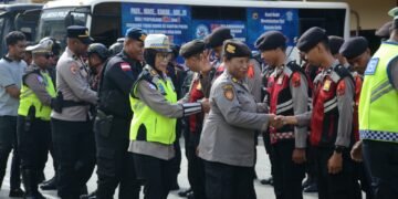 Personel Polda Papua Laksanakan Apel Pagi Hari ke-11 Operasi Ketupat Cartenz 2026