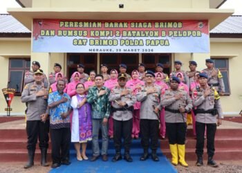 Kapolda Papua Resmikan Barak Siaga Brimob dan Rumah Susun Kompi 2 Batalyon B Pelopor di Merauke