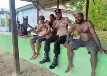 Polsek Muara Tami Sambangi Warga Kampung Mosso, Berikan Himbauan Harkamtibmas Di Wilayah Perbatasan RI-PNG 