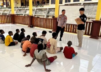 Polres Boven Digoel Gelar Bimbingan Belajar bagi Anak Putus Sekolah di Ruang Edukasi