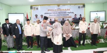 Pemerintah Provinsi Papua dan Polda Papua Lepas Keberangkatan 890 Jemaah Haji Tahun 1447 H 