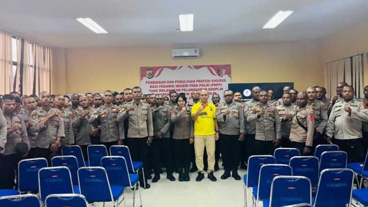 Hari Ke-4 Pelaksanaan PNPP, Polda Papua Perkuat Pembinaan Mental dan Disiplin Personel