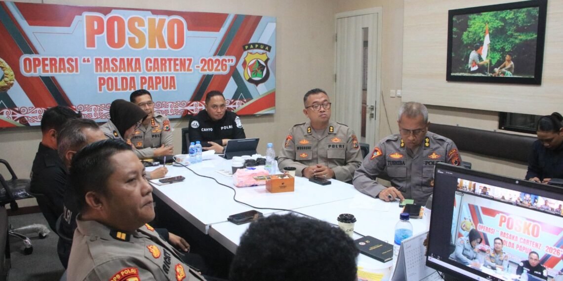 Polda Papua Gelar Anev Operasi Rasaka Cartenz 2026 Minggu ke-10, Fokus Perkuat Outcome dan Stabilitas Kamtibmas