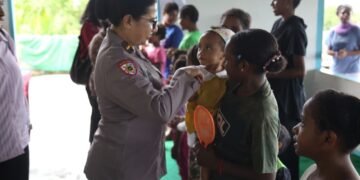 Momentum Kenaikan Yesus Kristus, Persekutuan Oikumene Polda Papua Tebar Kepedulian di Sentani