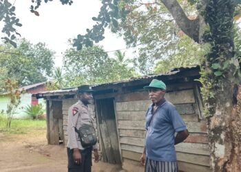 Personel Polsek Sota Sambangi Warga Kampung Erambu, Sampaikan Pesan Kamtibmas