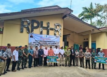 Polres Merauke Hadiri Penyerahan Sapi Banmas Presiden RI, Wujud Kepedulian Menjelang Idul Adha